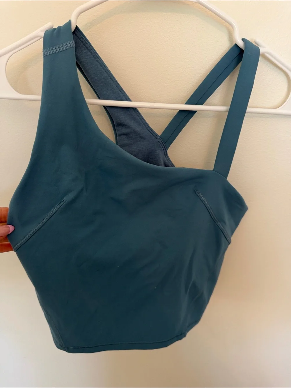lululemon athletica deep teal crisscross-back sports bra